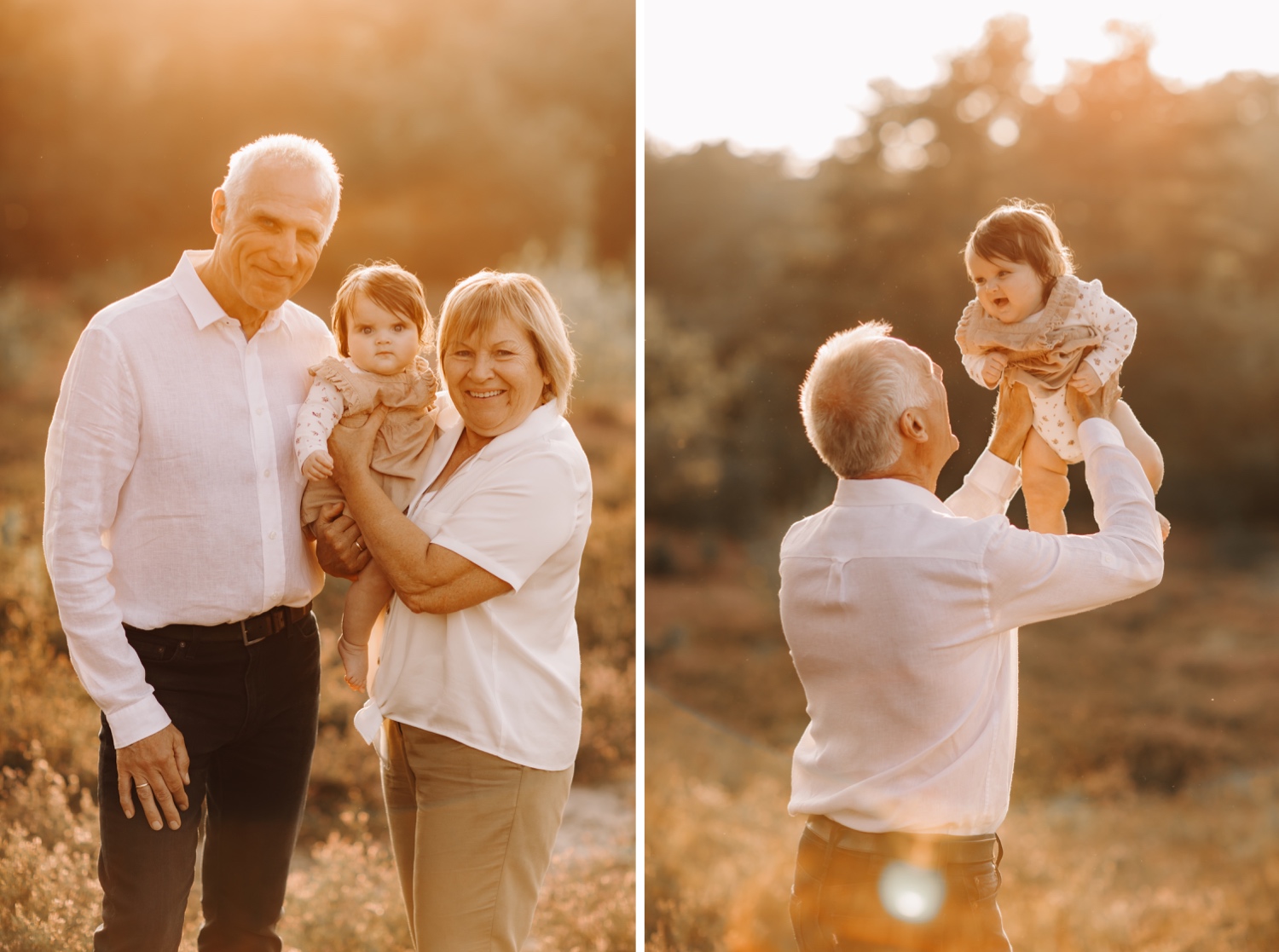 grootouders met kleinkind tijdens fotoshoot in de teut te zonhoven