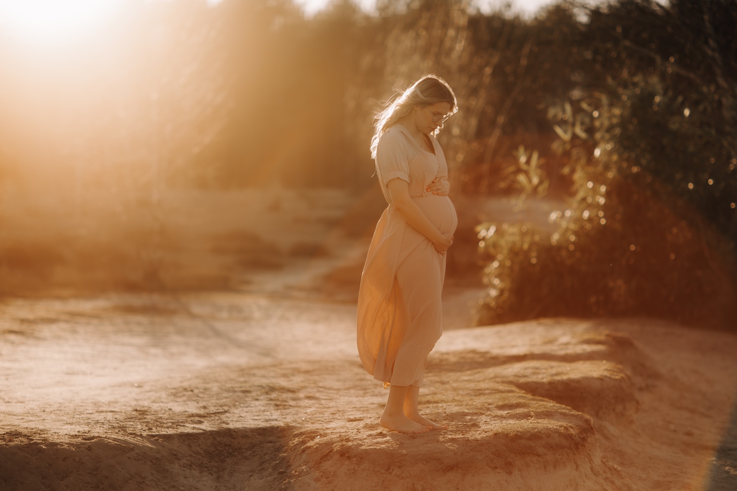 Zwangerschapsshoot aan de Lommelse Sahara