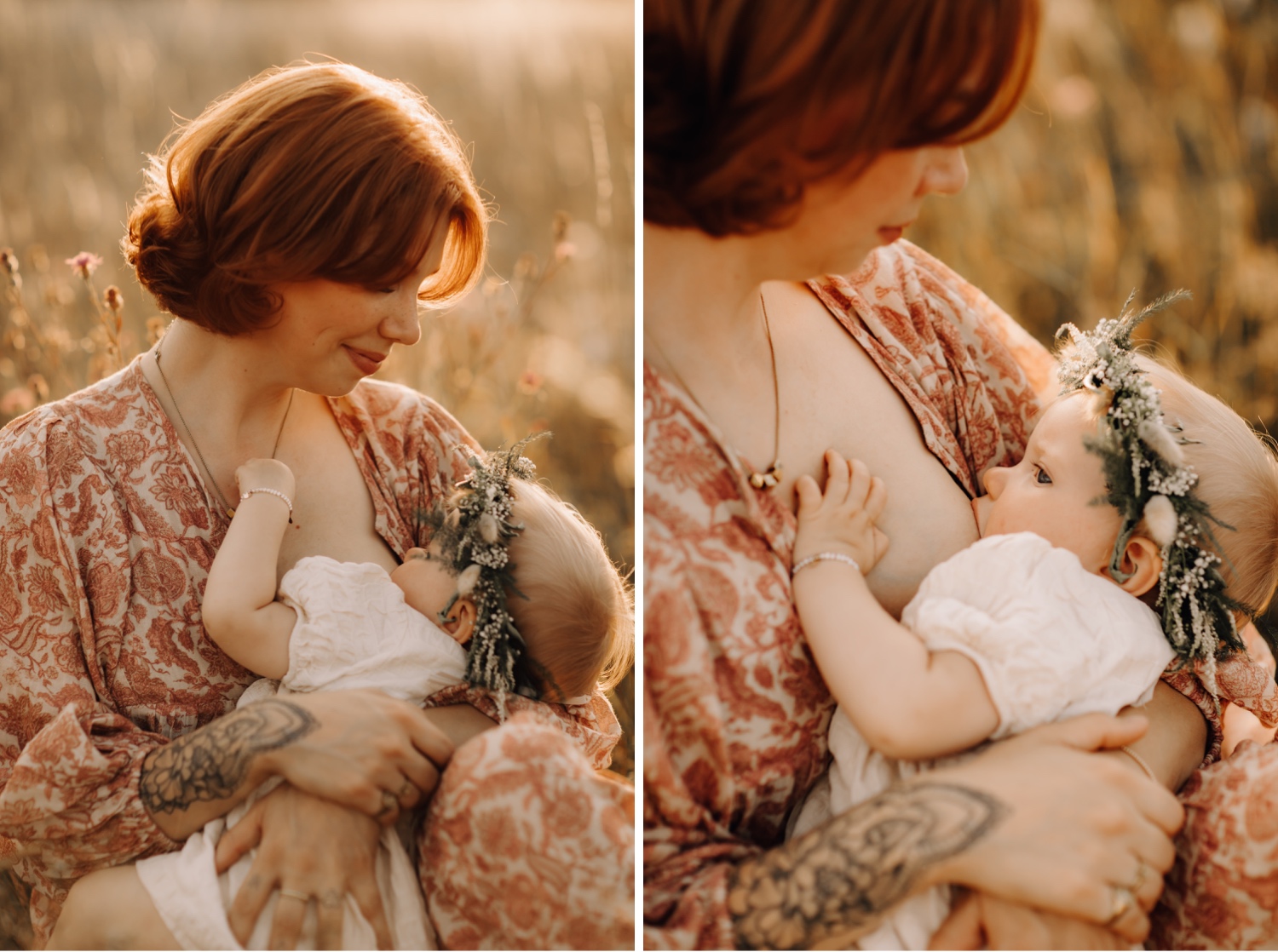 moeder geeft borstvoeding tijdens fotoshoot in Lommel