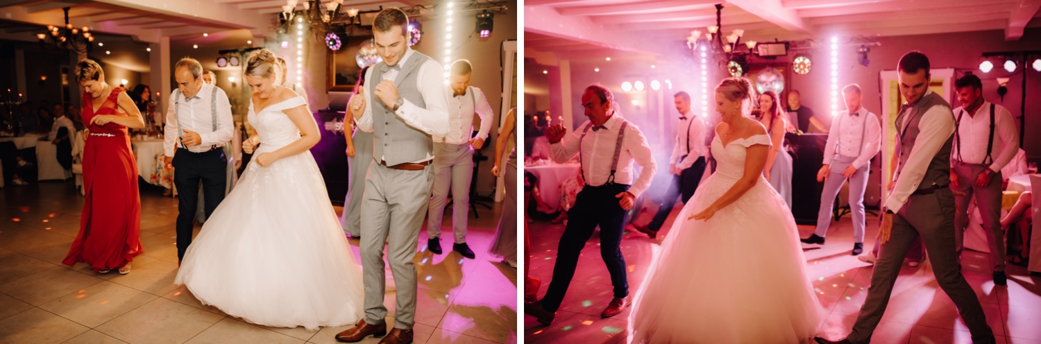 Huwelijksfotograaf Limburg - suite doet flashmob op de dansvloer