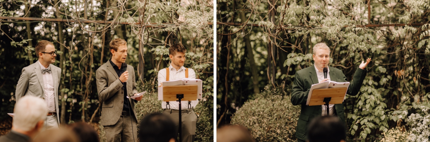 Huwelijksfotograaf Limburg - speeches van de getuigen tijdens ceremonie