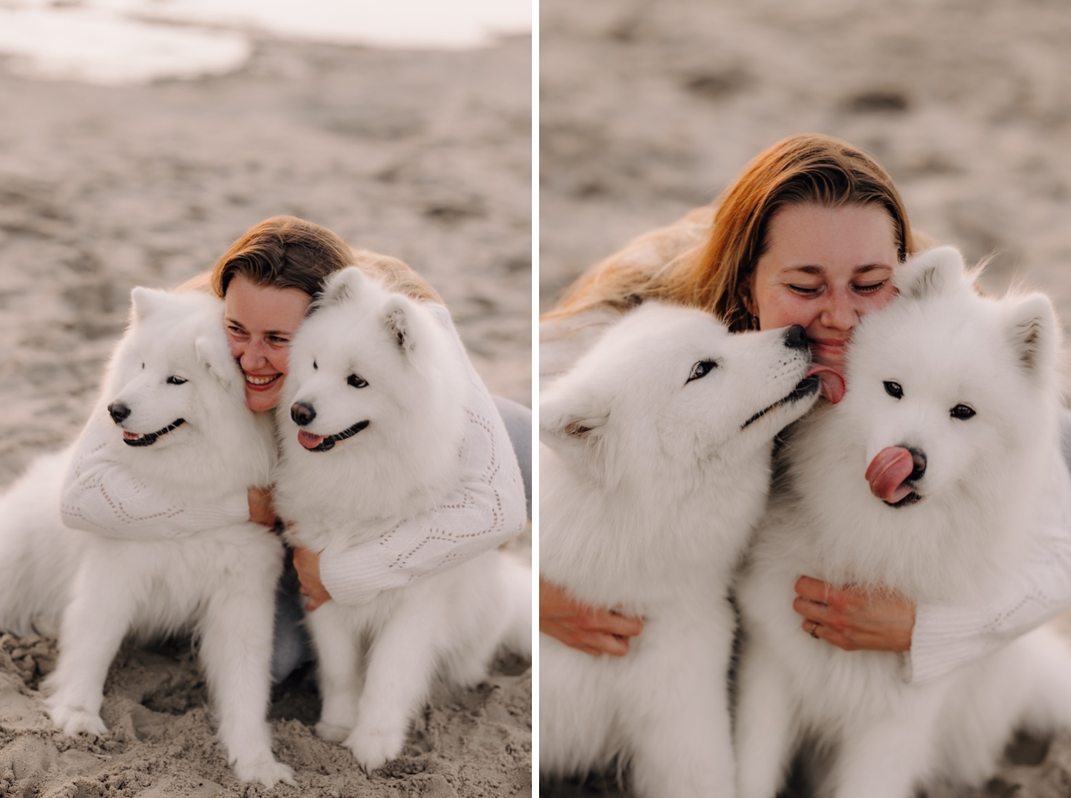 Huwelijksfotograaf Limburg - hondjes worden stevig geknuffeld door baasje