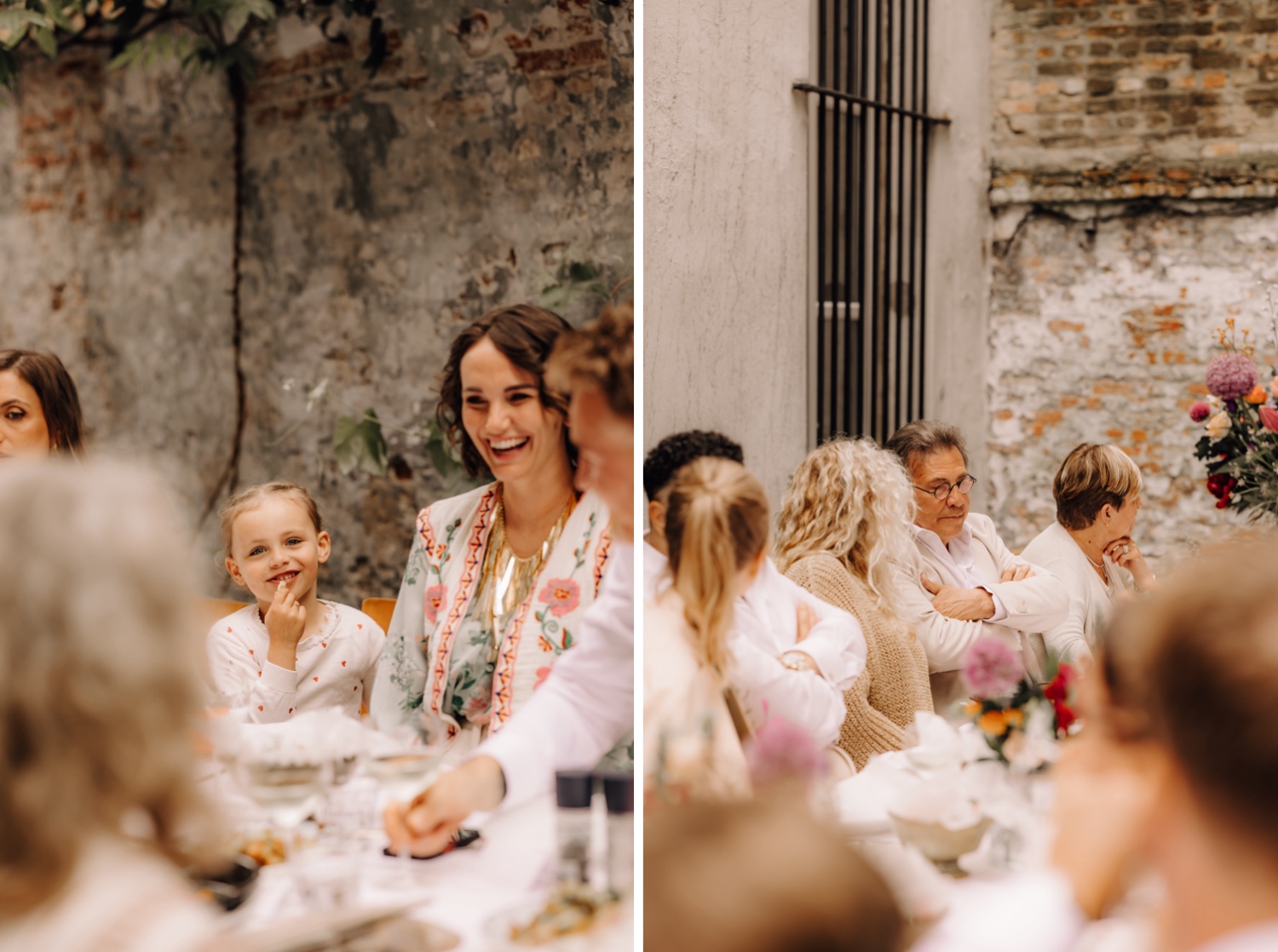 Huwelijksfotograaf Antwerpen - sfeer tijdens het diner in de Raapstraat 20