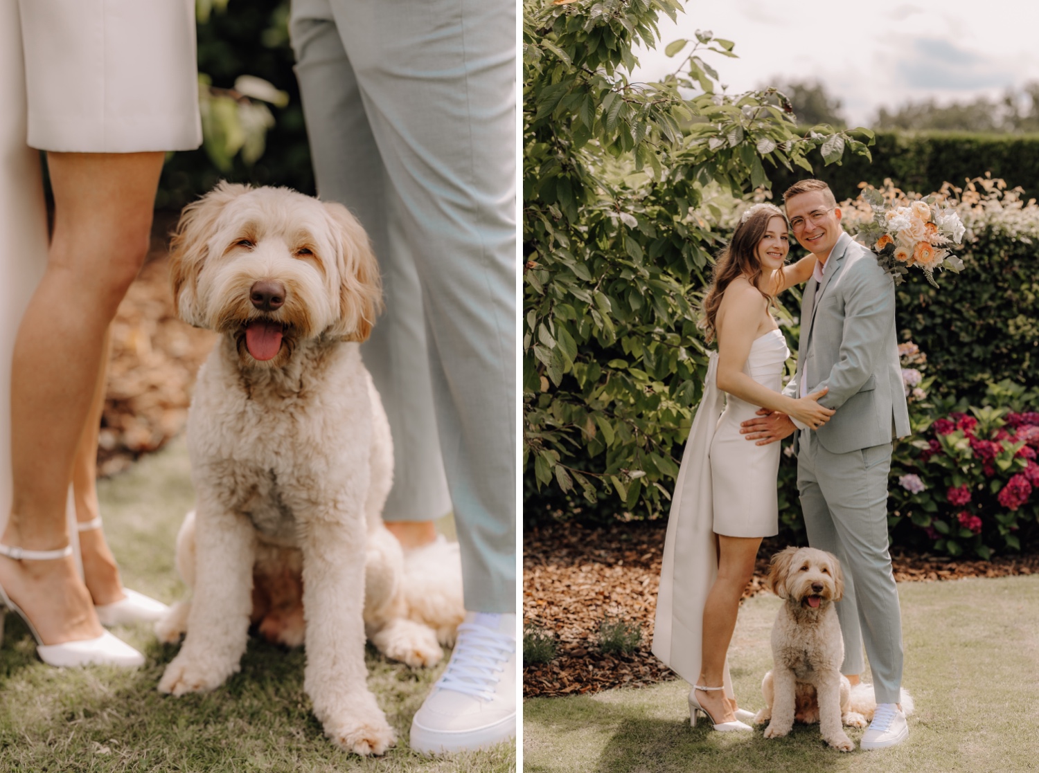 fotoshoot met je hond tijdens je huwelijk