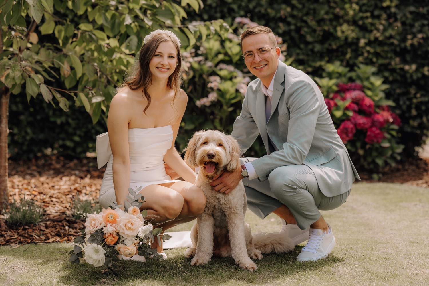 fotoshoot met je hond tijdens je huwelijk